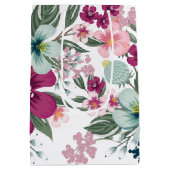 7lx4.5wx10h Medium Geschenktasche Tropische Blume  Mittlere Geschenktüte (Rückseite)