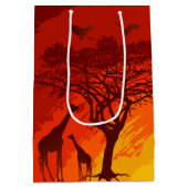 7lx4.5wx10h Mittlere Geschenktasche afrikanische S Mittlere Geschenktüte (Rückseite)