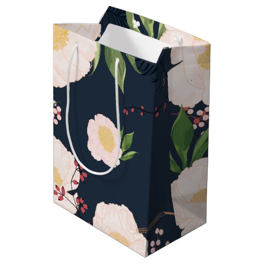 7lx4.5wx10h Mittlere Geschenktasche Baby Pink Cosm Mittlere Geschenktüte (Rückseite Schrägansicht)