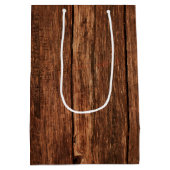 7lx4.5wx10h Mittlere Geschenktasche Braunholz Land Mittlere Geschenktüte (Rückseite)