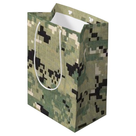 7lx4,5wx10h Mittlere Geschenktasche Marine Typ III Mittlere Geschenktüte (Rückseite Schrägansicht)