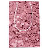 7lx4.5wx10h Mittlere Geschenktasche Rose Gold Glit Mittlere Geschenktüte (Vorderseite)