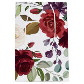 7lx4.5wx10h Mittlere Geschenktasche Weiße Rosen Go Mittlere Geschenktüte (Vorderseite)