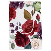 7lx4.5wx10h Mittlere Geschenktasche Weiße Rosen Go Mittlere Geschenktüte (Rückseite)