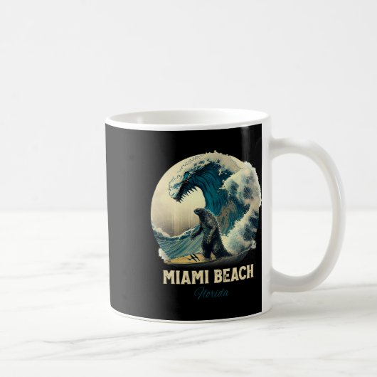 7Miami Beach Florida Surfen Surfboard Kaffeetasse (Rechts)