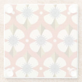 7os Buttercup Blume braun Glasuntersetzer (Rückseite)