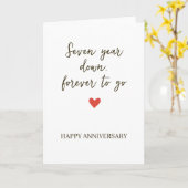7st Anniversary – Seven Year Down Forever to Go Karte (Gelbe Blume)