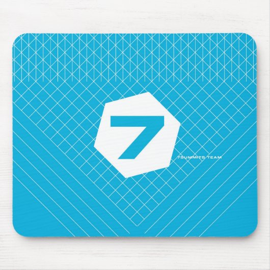 7Summits cyan-blau Mousepad (Vorne)