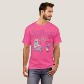 7Th Bday Rolling Into 7 Birthday Girl Roller Skate T-Shirt (Vorne ganz)