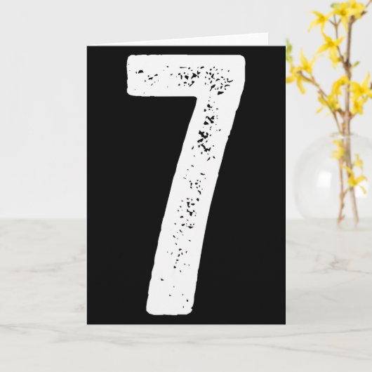 7th Birthday 7 Years Uniform Srts Team Jersey Numb Karte (Gelbe Blume)