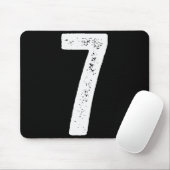 7th Birthday 7 Years Uniform Srts Team Jersey Numb Mousepad (Mit Mouse)