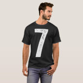 7th Birthday 7 Years Uniform Srts Team Jersey Numb T-Shirt (Vorne ganz)
