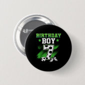 7th Birthday Boy Soccer 7 Year Old Sport 7yr Boys Button (Vorne & Hinten)