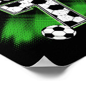 7th Birthday Boy Soccer 7 Year Old Sport 7yr Boys  Poster (Ecke)