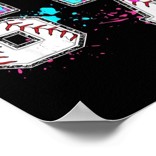 7th Birthday I Was 6 Now I'm 7 Baseball Ice Cream  Poster (Ecke)