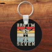 7th Birthday Ice Hockey Boy 7 Year Old Hockey Play Schlüsselanhänger (Vorderseite)