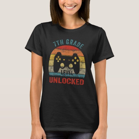 7th Grade Back To School Kids Level 7th Grade Unlo T-Shirt (Vorderseite)