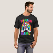 7th Grade Girl Dabbing Unicorn Back to School Kids T-Shirt (Vorne ganz)