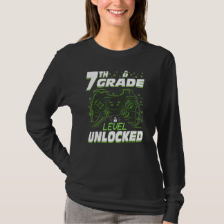 7th Grade Level Unlocked Back To School Video Game T-Shirt