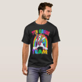 7th Grade Team Dabbing Unicorn Back to School Kids T-Shirt (Vorne ganz)