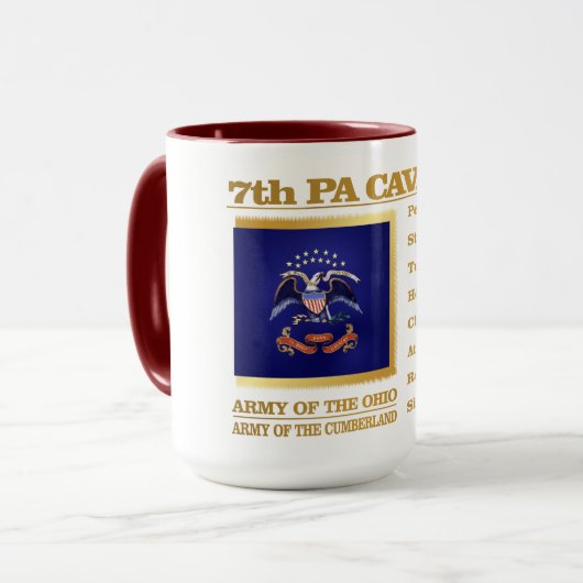 7th PA Cavalry (BH) Tasse (Vorderseite Links)