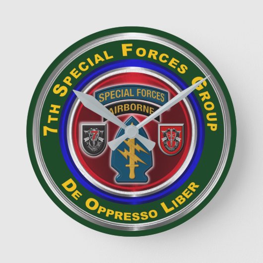 7th Special Forces Group Keepsake Runde Wanduhr (Vorderseite)