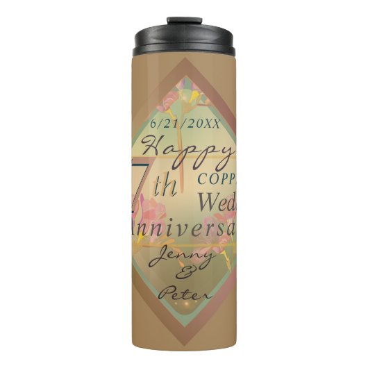 7th Wedding Anniversary Gift Bag Thermosbecher (Vorderseite)