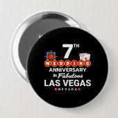 7th Wedding Anniversary Las Vegas Trip Button (Vorne & Hinten)