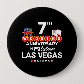 7th Wedding Anniversary Las Vegas Trip Button (Vorderseite)