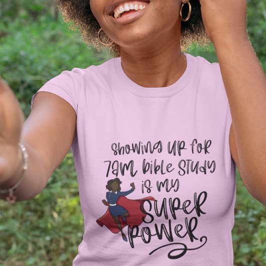 7Uhr SISTER SUPER POWER (dunkle Haut) Rosa Kurz T-Shirt