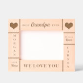 7x5 BEST Opa je Großkinder Namen Geätzte Rahmen (Vorderseite)