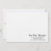 7x5 Schwarzes Kleid Einladung zur Hochzeit (Rückseite)