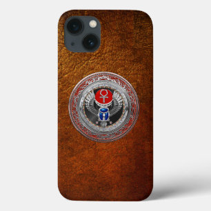 [800] Sacred Silver Egyptian Winged Scarab & Ankh Case-Mate iPhone Hülle