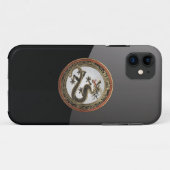 [800] Schwarzer und Gold Heiliger Ostdrache Case-Mate iPhone Hülle (Rückseite (Horizontal))