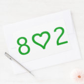 802 Aufkleber für das Rechteck (Umschlag)