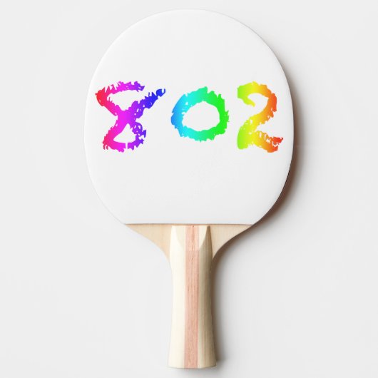 802 Ping Pong Paddle, Red Rubber Back Tischtennis Schläger (Vorderseite)