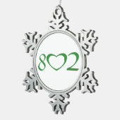 802 SCHNEEFLOCKEN Zinn-Ornament (Rechts)