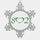 802 SCHNEEFLOCKEN Zinn-Ornament (Vorderseite)