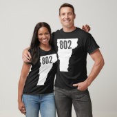 802 Vermont Area Code Pride Staat Kontur T-Shirt (Unisex)