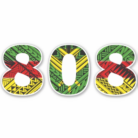 808 Hawaii Kakau Kanaka Maoli Aufkleber (Vorderseite)