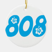 808 Hawaii Postleitzahl Keramikornament (Vorne)