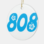 808 Hawaii Postleitzahl Keramikornament (Links)