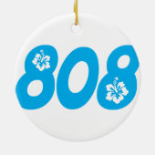 808 Hawaii Postleitzahl Keramikornament (Hinten)