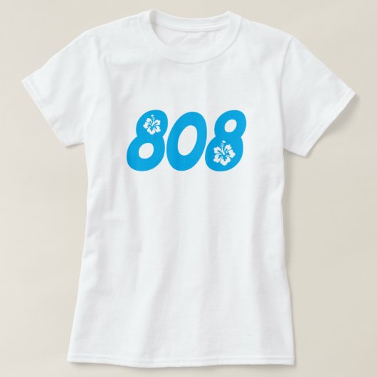 808 Hawaii Postleitzahl T-Shirt (Design vorne)