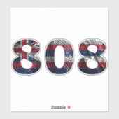 808 Tribal Hawaii Flag Aufkleber (Blatt)