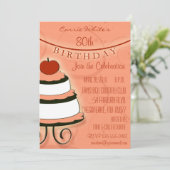 80. - 89. Geburtstags-Party Einladungen (Stehend Vorderseite)