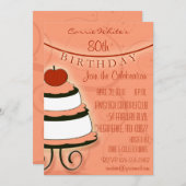 80. - 89. Geburtstags-Party Einladungen (Vorne/Hinten)