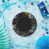 80. Alles Gute zum Geburtstag in einer Pappteller (Party)