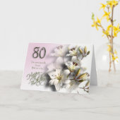 80. Alles- Gute zum Geburtstagkarte Karte (Gelbe Blume)