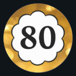 80 - Aufkleber mit den goldenen Zahlen<br><div class="desc">Ornaart Design. 80 - Aufkleber mit den goldenen Zahlen</div>